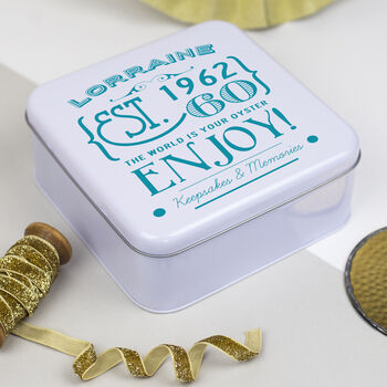 Personalised 60th Birthday Gift Tin, 4 of 5