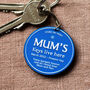 Personalised Blue Plaque Keyring For Mum, thumbnail 3 of 3