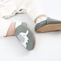Dotty Fish Grey Elephant Soft Leather Shoes With Barefoot Soles, thumbnail 2 of 8