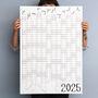 2025 Year Planner B+W Wall Calendar, thumbnail 1 of 8