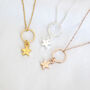 Floating Circle Necklace With Personalised Star Charm, thumbnail 2 of 10