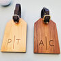 Personalised Wooden Initial Luggage Tag, Golf Tag Gift, thumbnail 6 of 6