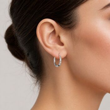 Lucky Horseshoe Hoop Earrings With Butterfly Clasp, 7 of 7