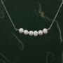 Sterling Silver Genuine Freshwater Pearl Bar Pendant Necklace, thumbnail 1 of 11