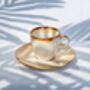 White Set Of Six Porcelain Espresso Cup And Saucer, thumbnail 4 of 12