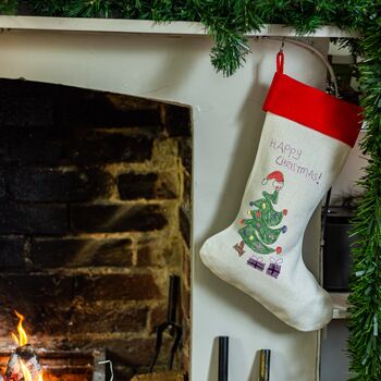 Personalised Christmas Stocking With Child's Drawing, 7 of 7