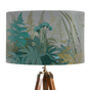 Hedgerow Lampshade In Blues And Green On Grey, thumbnail 4 of 7