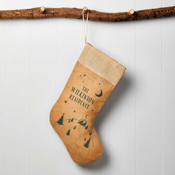 Personalised Residence Jute Christmas Stocking, 2 of 4