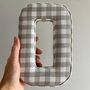 Beige Check Fabric Letters, thumbnail 2 of 8