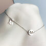 Sterling Silver M Initial Charm Bracelet, thumbnail 1 of 5