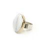 Howlite Gemstone Ring Set In 9 Ct Gold And Silver, thumbnail 5 of 5