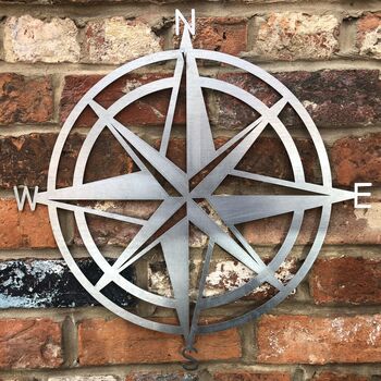 Metal Compass Garden Wall Fence Feature Decoration Sign, 3 of 6
