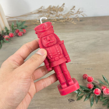 Red Nutcracker Christmas Candle And Festive Decor, 5 of 10
