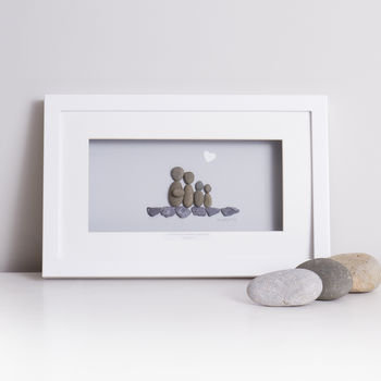 'Our Perfectly Imperfect Little Family' Pebble Artwork, 3 of 4