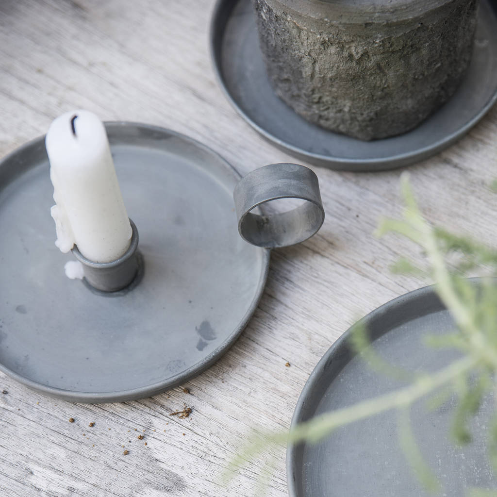 vintage metal candle holder by the little house shop