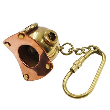 Brass Diving Helmet Keyring, 6 of 8