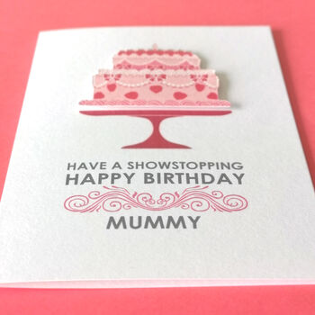 Bake Off Style 3D Birthday Cake Showstopper Card, 4 of 9