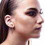 Topaz November Birthstone Oxidised Silver Square Hoop Earrings, thumbnail 1 of 5
