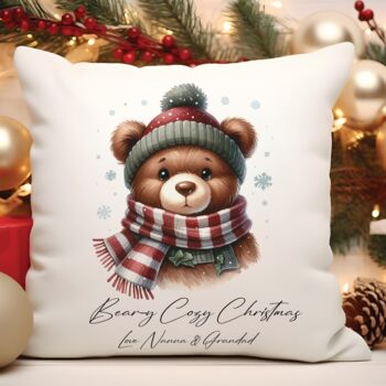 Sentimental Winter Teddy Bear Cushion Gift Collection, 11 of 11