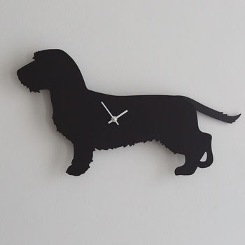 Wire Haired Dachshund Clock With Wagging Tail, 3 of 3