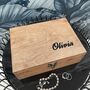 Personalised Wooden Carved Name Jewellery Box, thumbnail 1 of 7