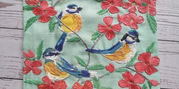 Cherry Blossom And Bluetit Embroidery Pattern Design, 8 of 12