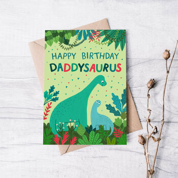 Birthday Card For Dad, Dinosaur Birthday Card For Daddy, 2 of 3