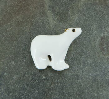 Polar Bear Animal Brooch, 2 of 5