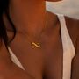 Personalised 18 K Gold Plated Infinity Necklace, thumbnail 3 of 6