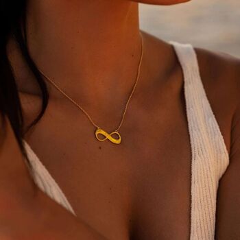 Personalised 18 K Gold Plated Infinity Necklace, 3 of 6