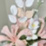Handmade Crochet Blush Spring Garden Bouquet – Elegant Pink And White Floral Arrangement, thumbnail 3 of 3