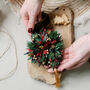 Dried Flower Teardrop Tassel Christmas Bauble, thumbnail 1 of 3