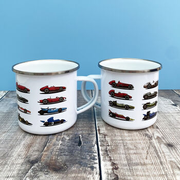 History Of F1 Grand Prix Cars Enamel Mug, 2 of 4