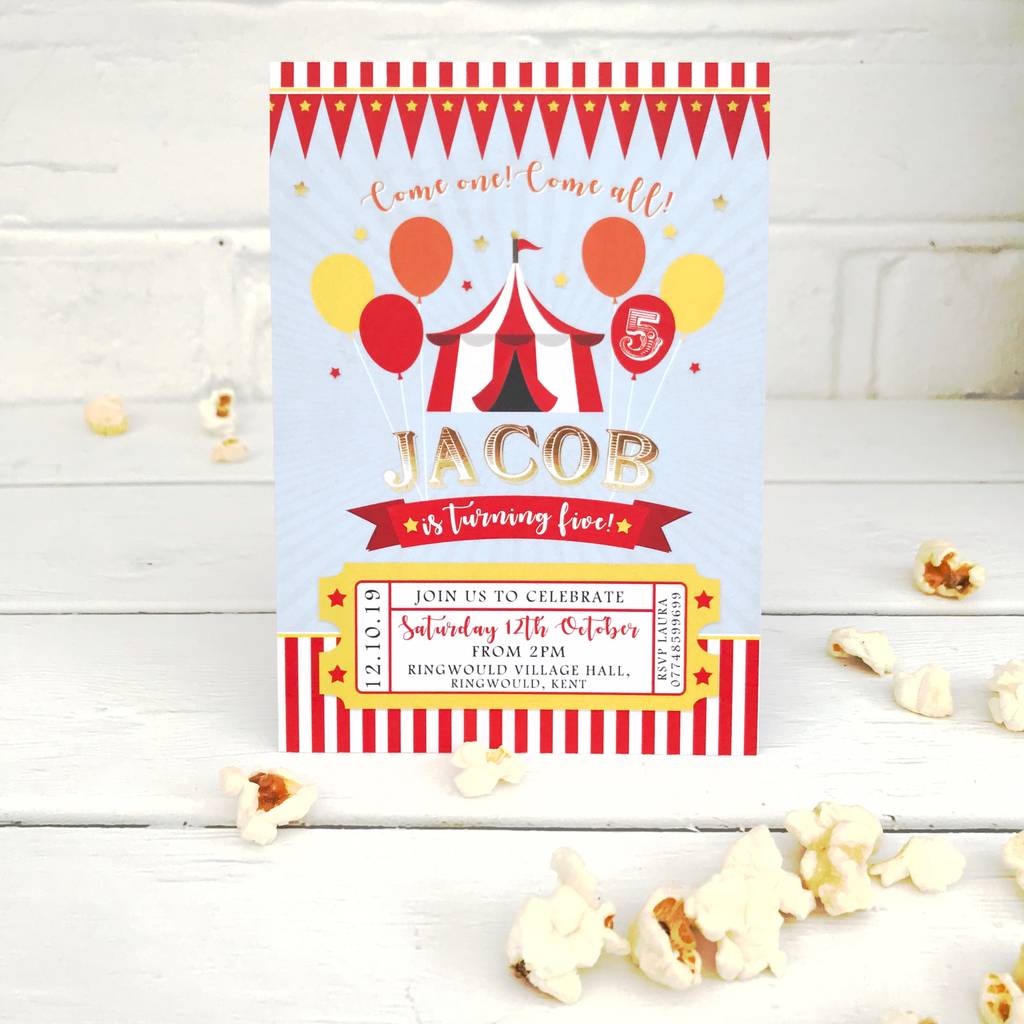 Carnival Party Invitations Pack Of 20, 1 of 2