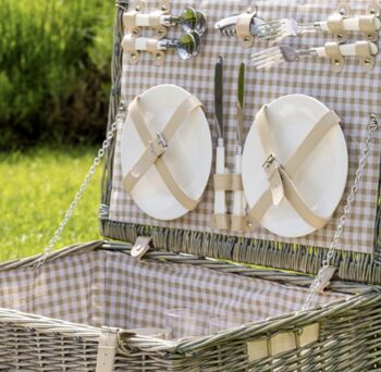 Cambridge Four Person Fitted Picnic Basket, 2 of 5