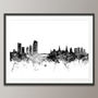 Leeds Skyline Cityscape Black And White Art Print, thumbnail 3 of 6