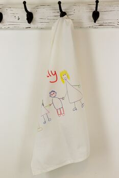 Personalised Child's Drawing Tea Towel, 6 of 7