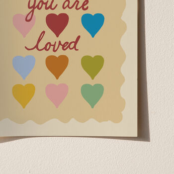 You Are Loved Nursery Print, 4 of 12