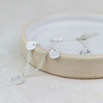 Sterling Silver Circle Charm Bracelet, 3 of 5