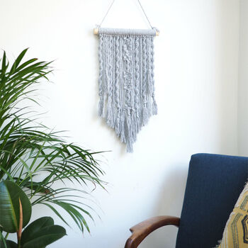 Modern Macrame Pennant Style Wall Hanging, 2 of 9