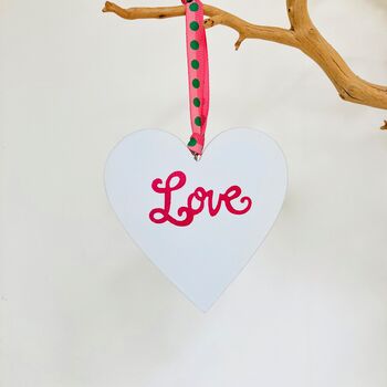 Wooden Hanging Love Heart, 3 of 6
