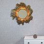 Poseidon Antique Copper Stitching Light Wall Mirror, thumbnail 1 of 4