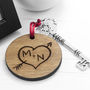 Personalised Couple's Carved Heart Initials Keepsake, thumbnail 1 of 2