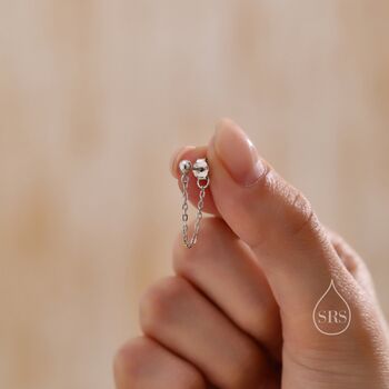 Sterling Silver Ball Chain Earrings, 8 of 12