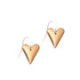 Rose Gold Colour Aluminium Slim Heart Earrings, thumbnail 1 of 3