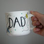 Ceramic Dad Mug Father's Day Mug Nature Bees Dragonfly, thumbnail 1 of 4