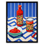 Ketchup Later Blue Red Bright Kitchen Wall Art Print, thumbnail 5 of 6