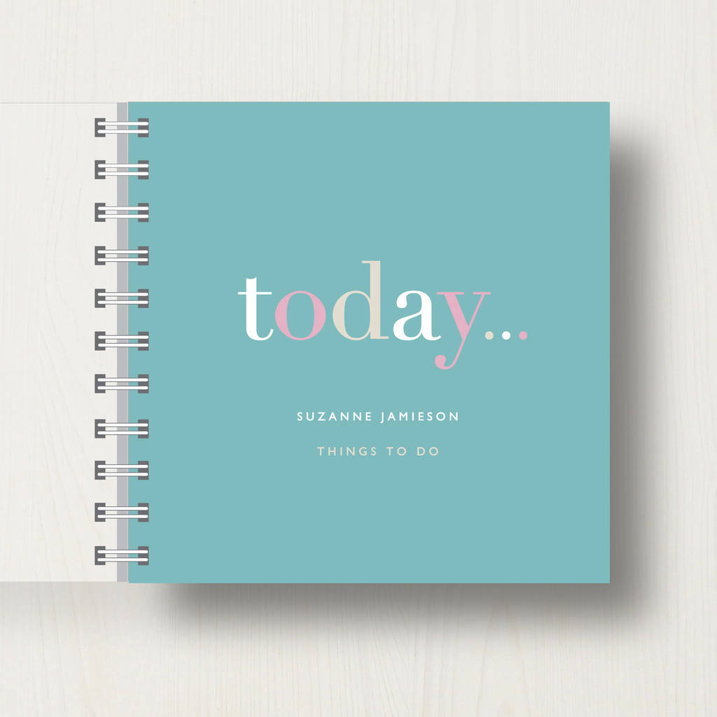 Personalised 'Today' To Do Lists Small Notebook, 1 of 10