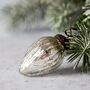 Fair Trade Silver Antique Glass Baubles Decorations, thumbnail 2 of 6