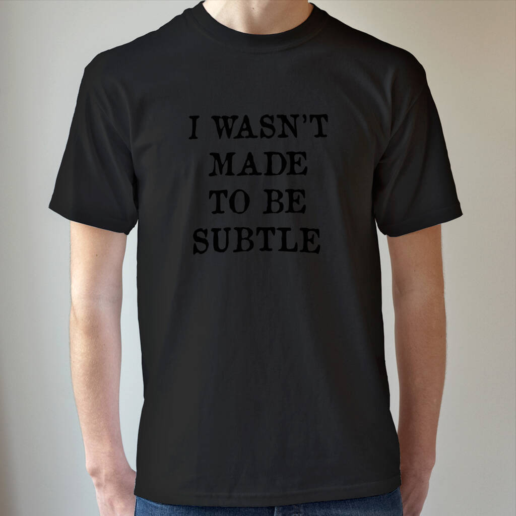 The Subtle T Shirt By FROZEN FIRE | notonthehighstreet.com